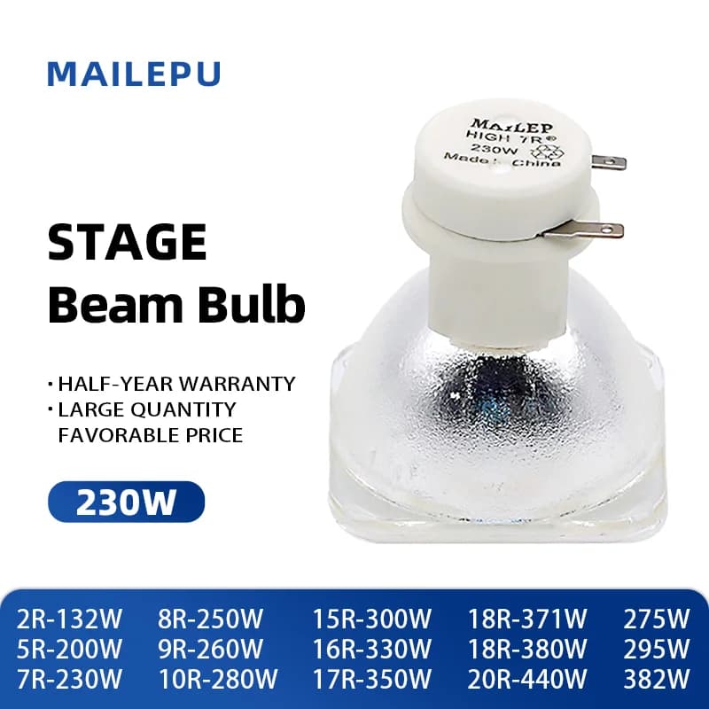 Lampada Beam 7R MSD 230W R7 Platinum Sharpy 7R lampadina lampada da studio da palco Sostituzione per fascio 230 lampada a testa mobile a luce singola