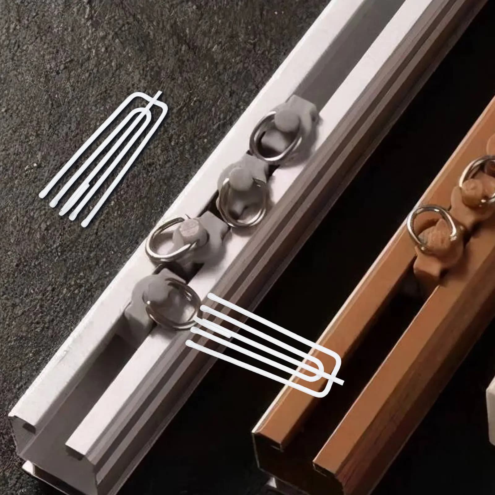 30 Pezzi Ganci per Tende in Acciaio Inossidabile, Clip a 4 Punte in Metallo Resistente per Tende a Pieghe, per Appendere Tende da Finestra e Doccia