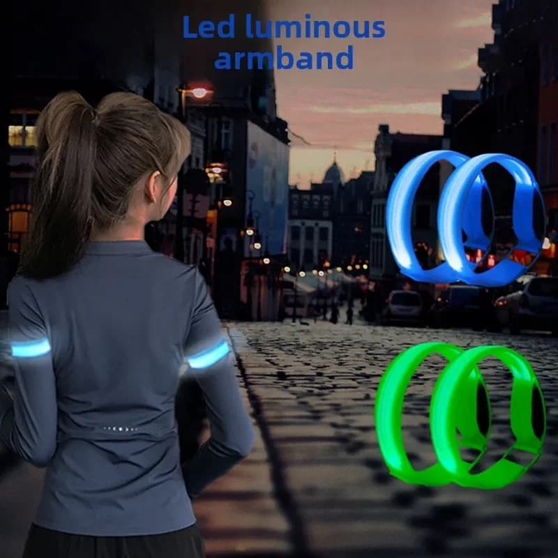 Colorful Flashing Slap Bracelet Night Light Running Bracelet Vocal Concert Safety Belt for parties Wholesale Sports