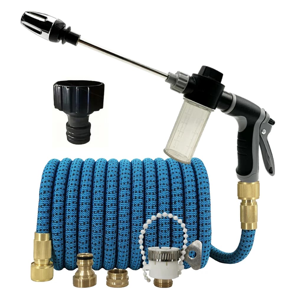 Tubo Magico Espandibile FLOWERS SPRAL, Design Leggero, Materiali Durevoli, Funzioni di Spruzzatura dell'Acqua, Pistola per Irrigazione Casa e Giardino