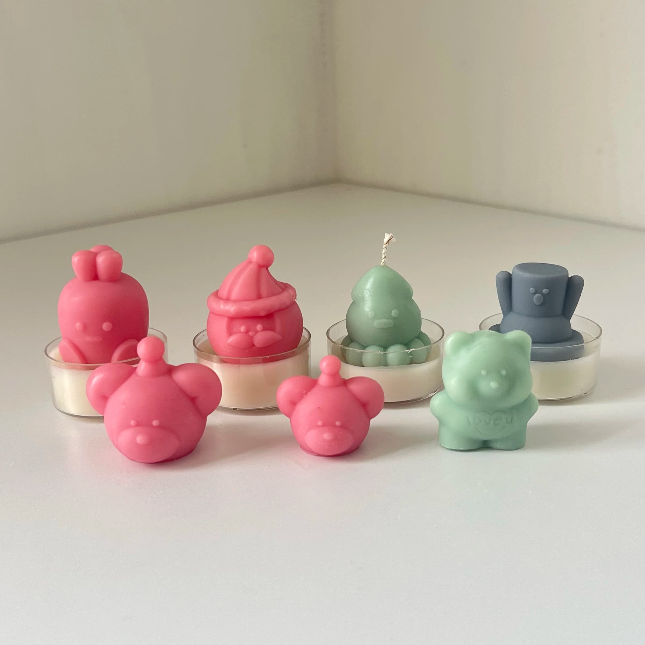 Mini stampo in silicone Stampi per candele Torta di compleanno Decorazioni per candele Cibo Garde Stampi in silicone per torta fondente al cioccolato
