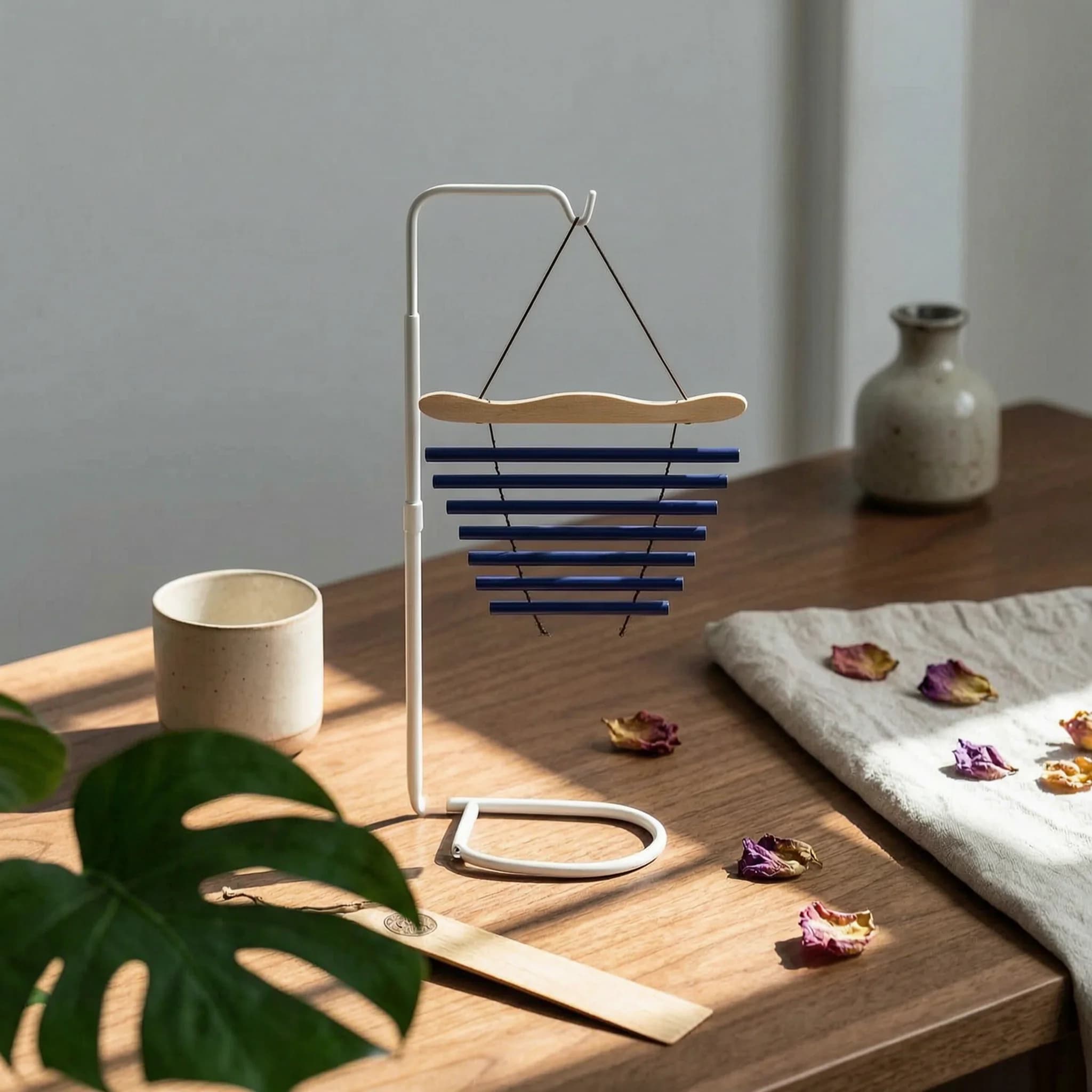 9-Tone Wind Chime Tuned Hanging Chime with Mallet Chimes Instrument Resonant Sound Healing Instrument Pure