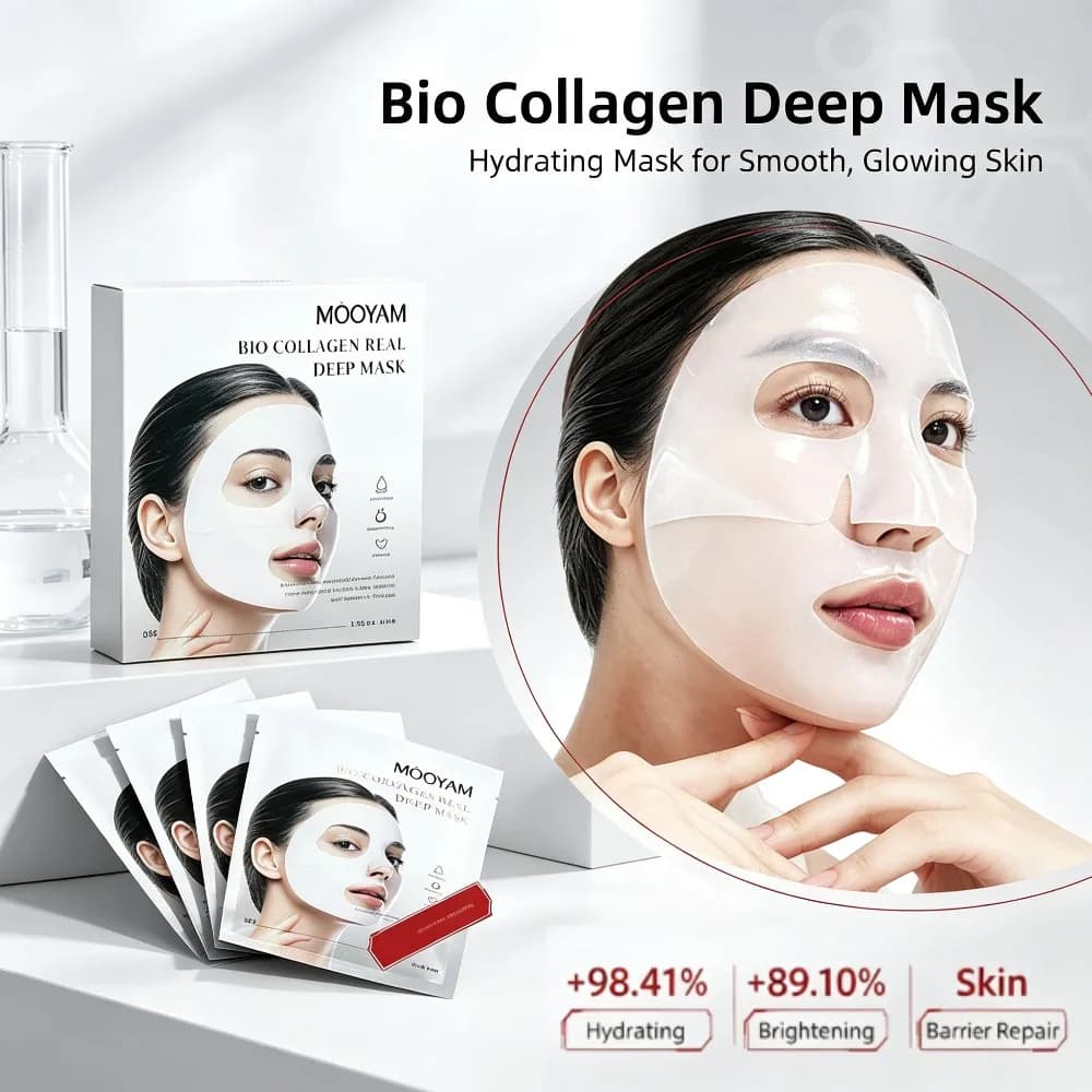 Collagen Facial Mask Hydrating Refreshing Skin Care Split‑Type Sleeping Mask Overnight Shrink Pores Deep Nourish Moisturizing