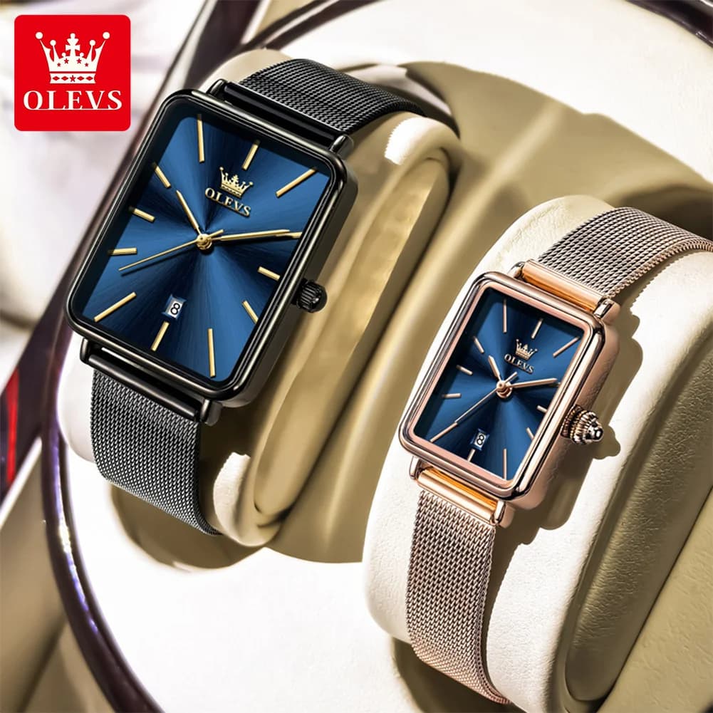 OLEVS 3692 Quartz Couple Watch for Men Women Automatic Date Classic Watch Lover's Watch Men lady