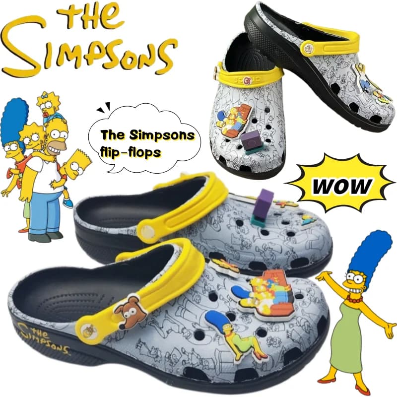The Simpsons Marge Homer Marge sandals and slippers creative high-value high-value cartoon printed non-slip soft-soled shoes