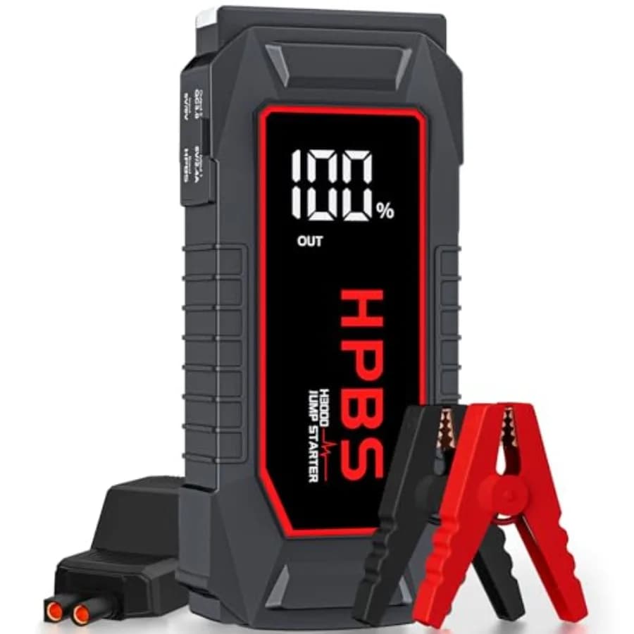 Avviatore di Emergenza per Auto 5500A Peak, Batteria Portatile per Avviamento di Tutti i Motori a Benzina e Diesel fino a 10L, 12V