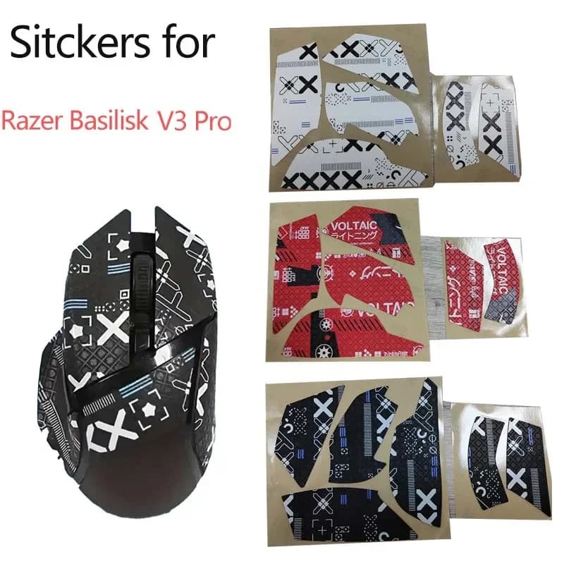 High performance anti-slip mouse sticker for Razer Basilisk V3 PRO that absorbs sweat, ideal for electronic sports players
