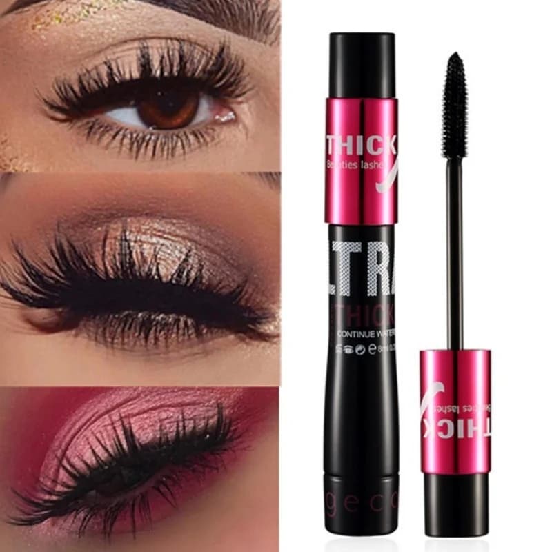 Creates Long Naturally Curled Eyelashes Without Smudging Fiber Mascara Set With Double Tubes Waterproof And Long-lasting