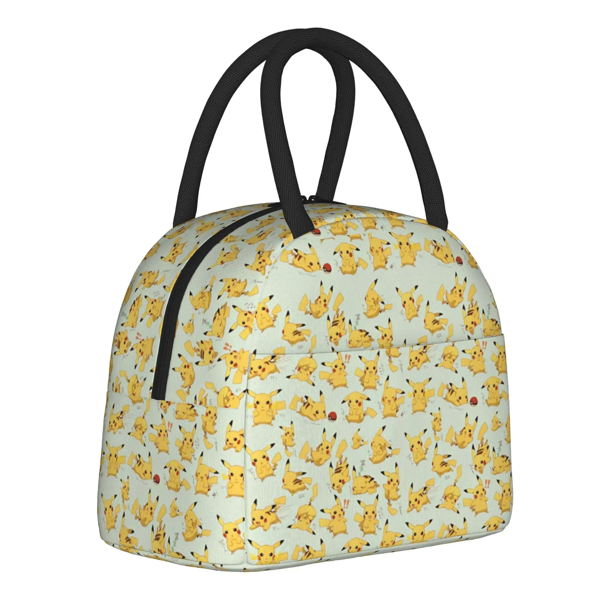 Borsa Termica per Pranzo con Simpatici Personaggi dei Cartoni Animati Poke-Mon, Contenitore per Pasti Riutilizzabile, Borsa Pranzo Pokemon per Uomini e Donne, Studenti Universitari