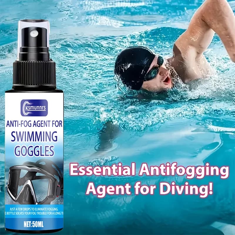 Spray antiappannamento multiuso da 50 ml, rimozione della nebbia a lunga durata, visione chiara, adatto per occhialini da nuoto, occhialini da sci, occhiali sportivi