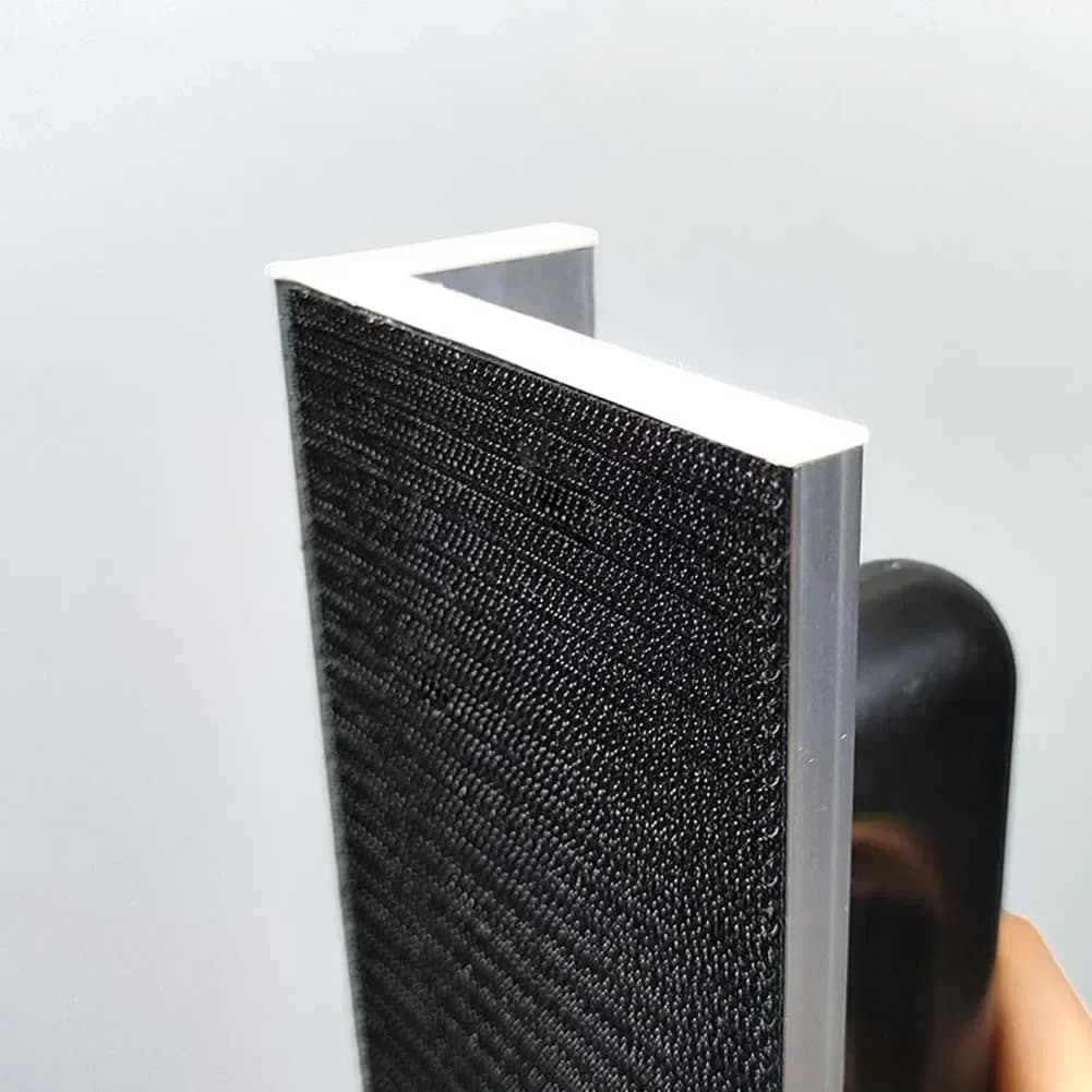 1 pz. Supporto angolare per carta vetrata a 90 gradi per levigatura di angoli interni, per legno, cartongesso, levigatura e rimozione di stucco, attrezzo per lucidatura