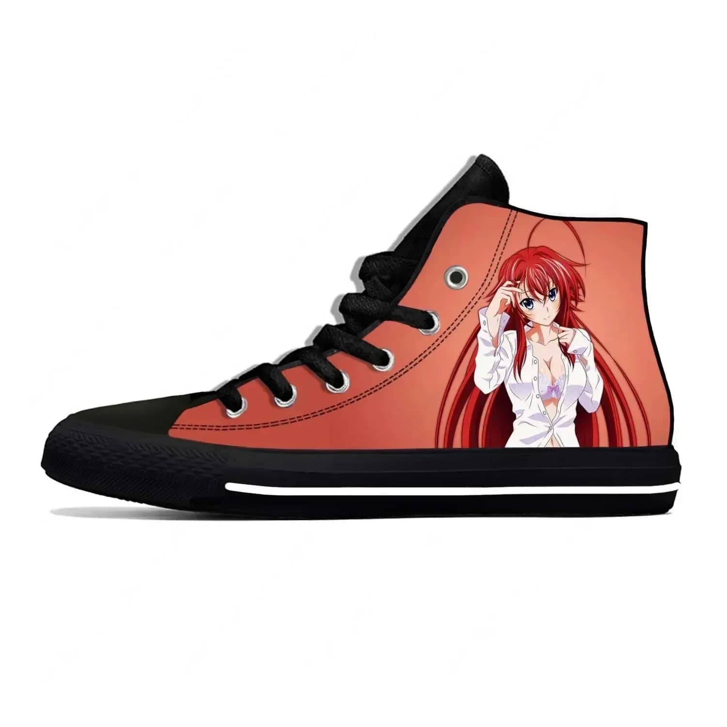 Scarpe Casual Anime Manga Cartoon High School DxD Rias Gremory, Sneakers Personalizzate Leggere e Traspiranti per Uomo e Donna
