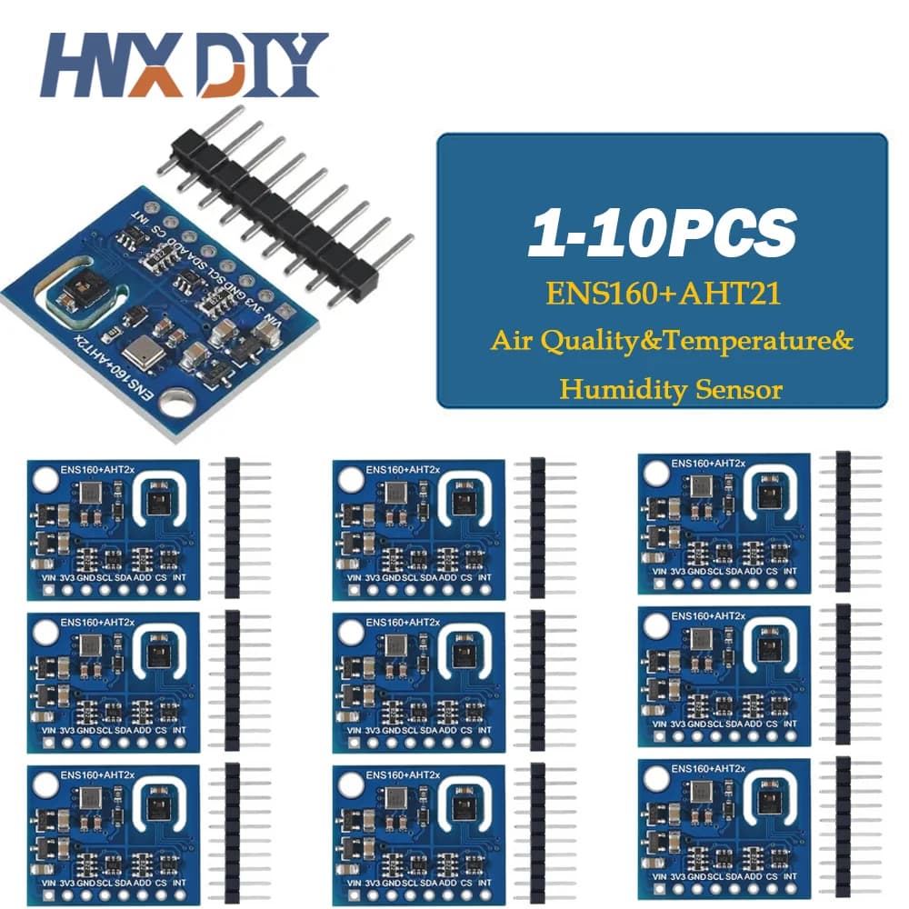 1-10pcs ENS160+AHT21 CARBON Dioxide CO2 eCO2 TVOC Air Quality And Temperature And Humidity Sensor Replace CCS811 For Arduino