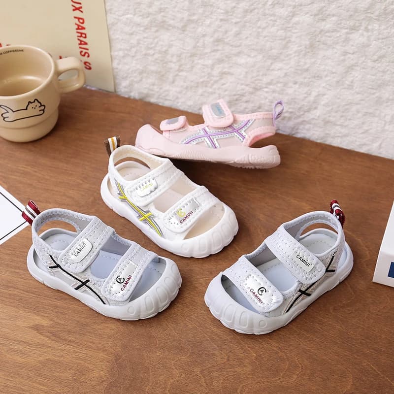 Sandali Estivi per Bambini, Scarpe Morbide per Primi Passi, Sneakers Traspiranti da Spiaggia per Bambini e Bambine 1-3 Anni