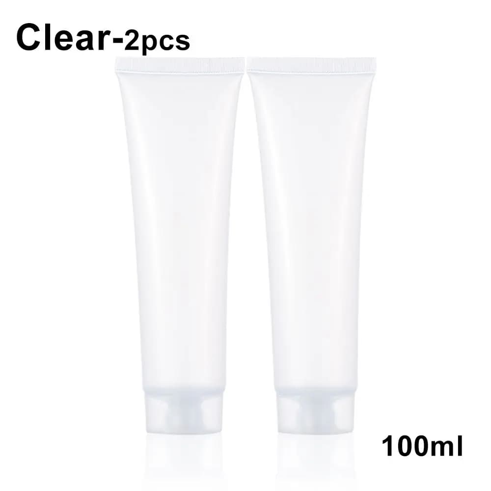2 Pieces Vacuum Flacone Rechargeable Travel for Cosmetics, Cream Tube, Lotion Container and Shampoo