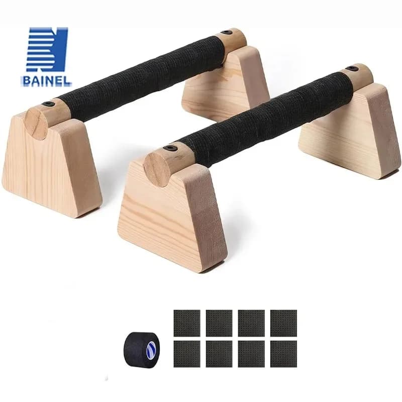 Push Up Russian support single and parallel wooden bars inverted support practice equipment for solid wood force training