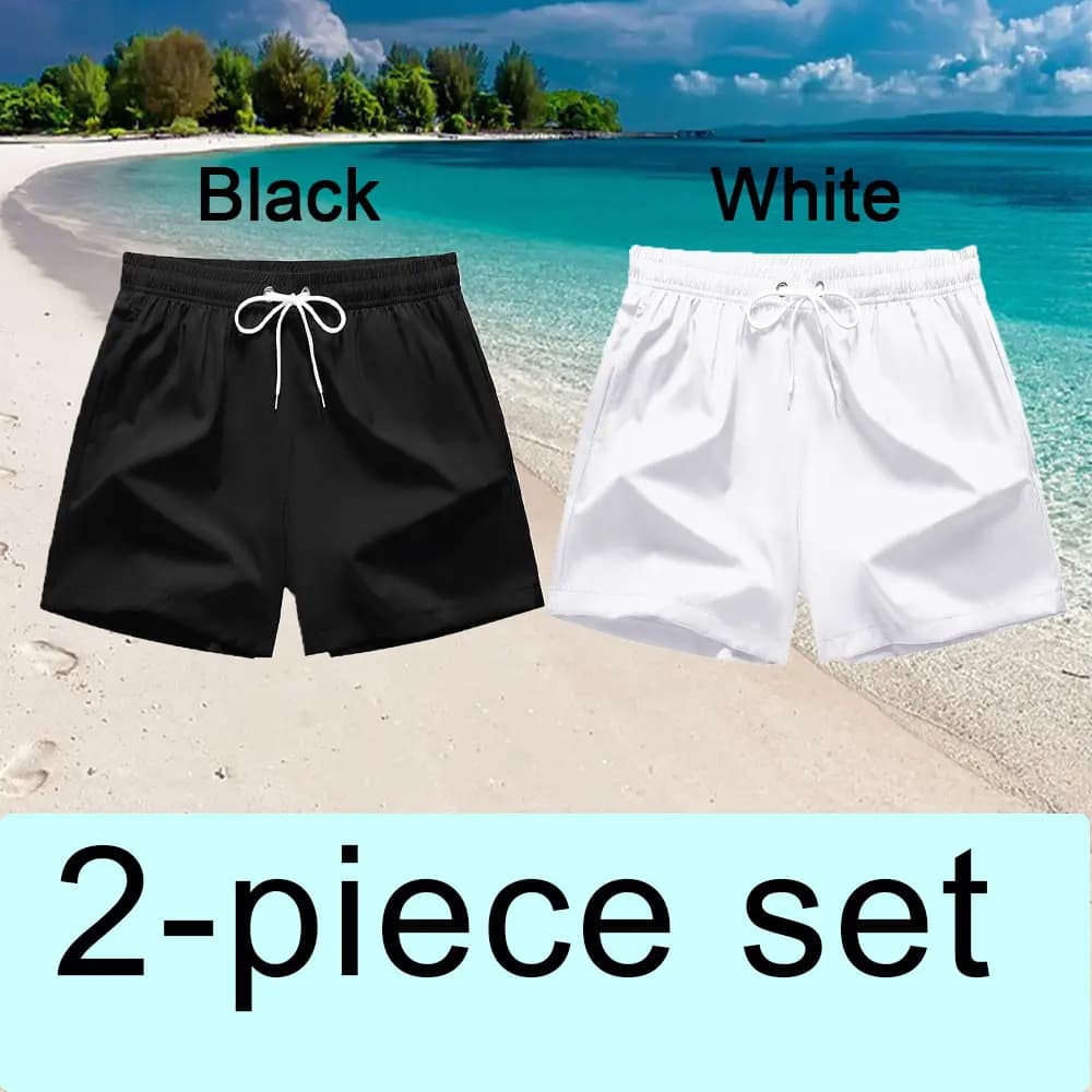 Men's Swim Shorts Swim Trunks Quick Dry Board Shorts Bathing Suit Breathable Drawstring With Pockets for Surfing Beach Summer