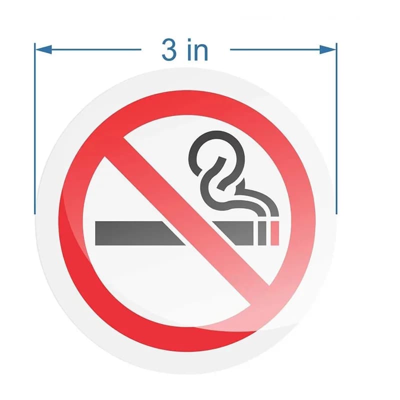 4 sheets no smoking sign warning stickers anti-scratch no smoking warning sign universal decals car accessories car stickers