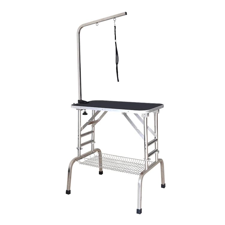 Stainless Steel Eco-Friendly Rubber Folding Pet Grooming Table for Pet Hair Cleaning