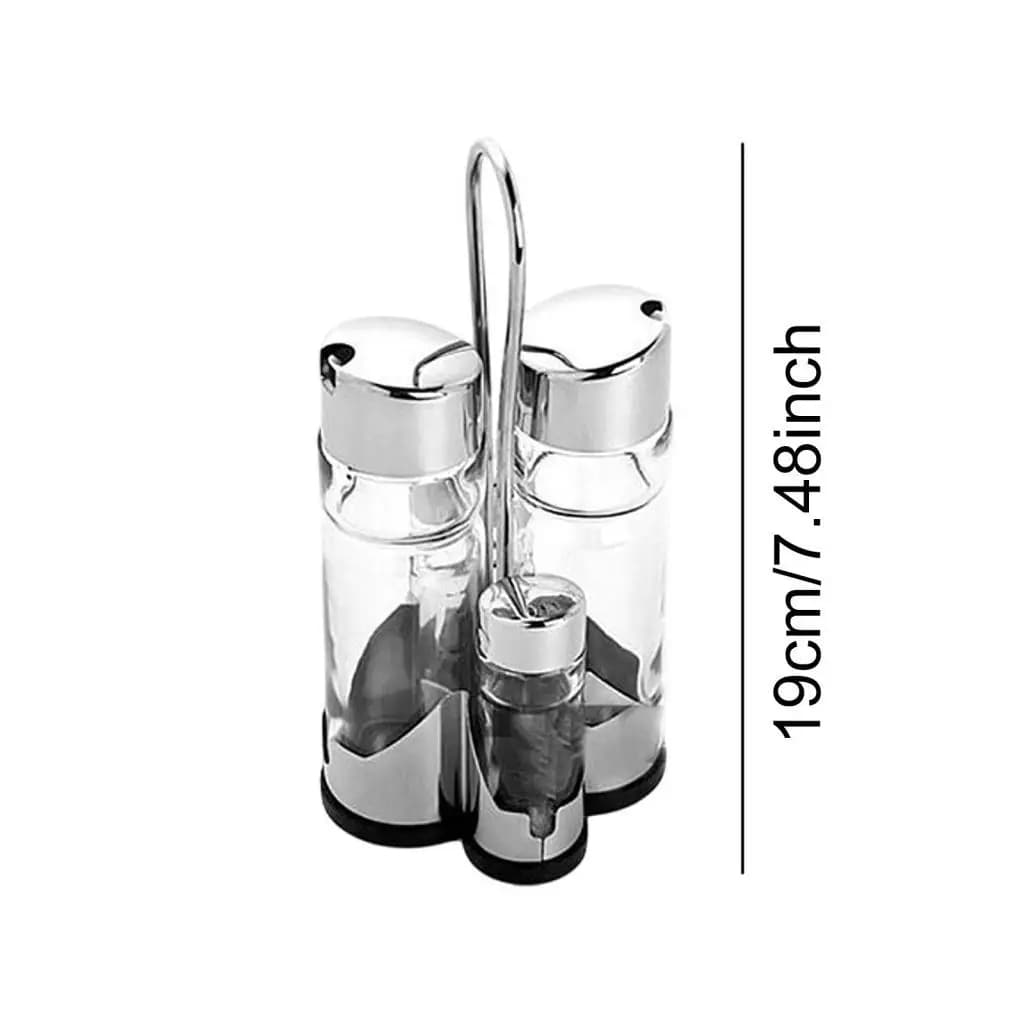 Oil and Vinegar Set Clear Camping Glass Container Salt Can Multifunctional Condiment Jar Oil Dispenser Bottle Glass Spice Jars