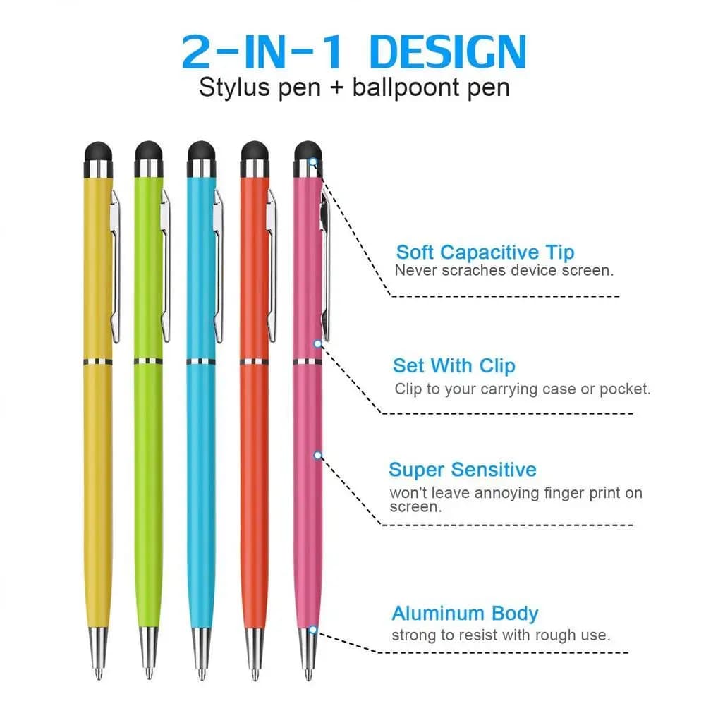 Universal stylus pen 2 in 1 Universal capacitive touch screen pen Touch Drawing Pen for smartphone writing Tablet