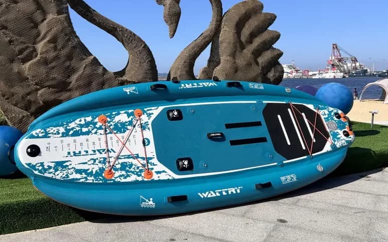 Dock galleggiante per barca sportiva acquatica grande paddle board per kayak da pesca con accessori da pesca
