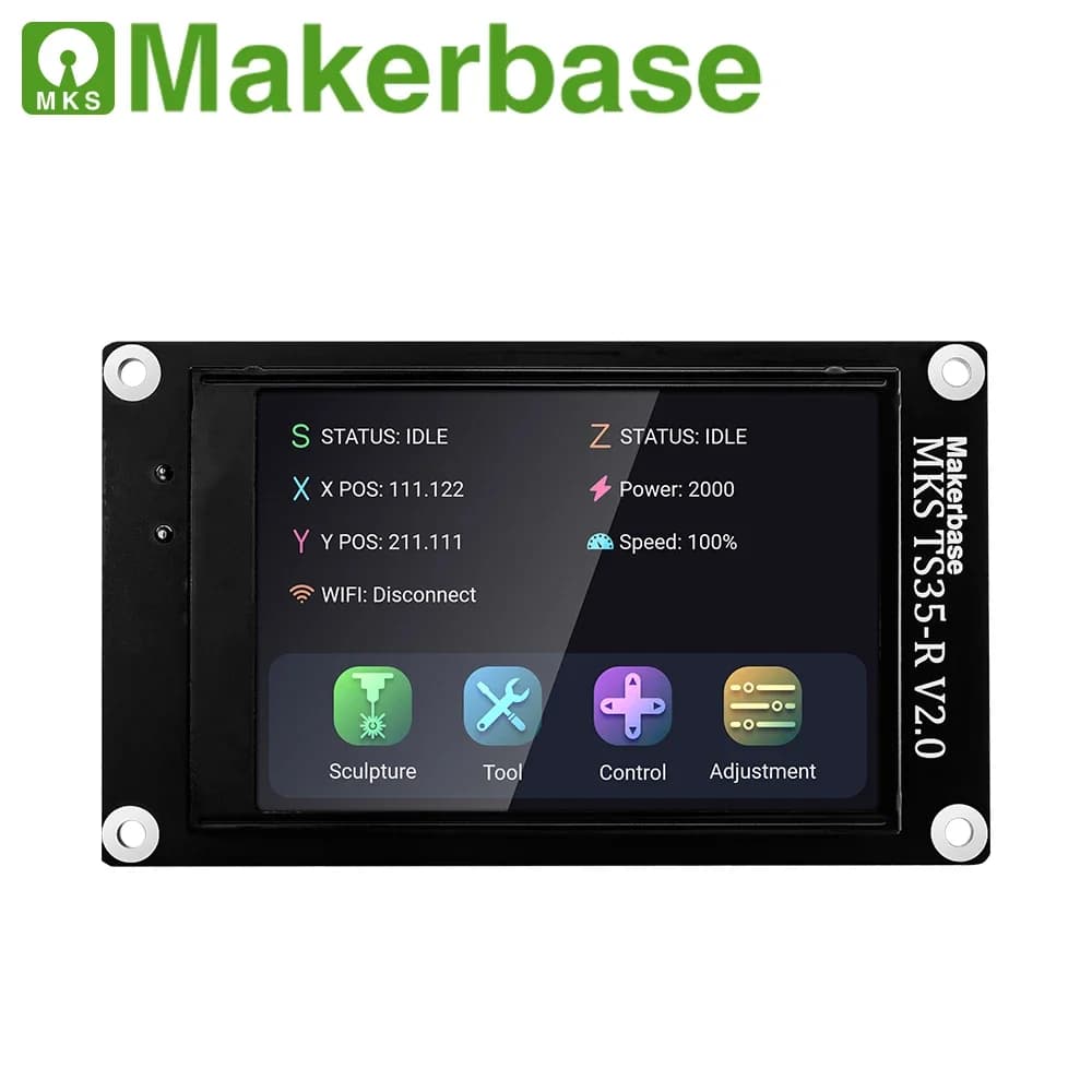 Makerbase MKS TS35-R V2.0 3.5 inch Smart Touch LCD display compatible with desktop laser engraver with offline control MKS DLC32