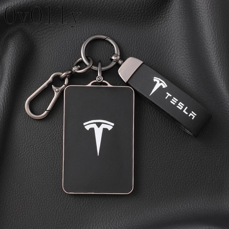 Custodia per chiave in pelle TPU per auto NFC Card Custodia per chiave Custodia protettiva per guscio per Tesla Model 3 Model Y 2020 Portachiavi Accessori auto