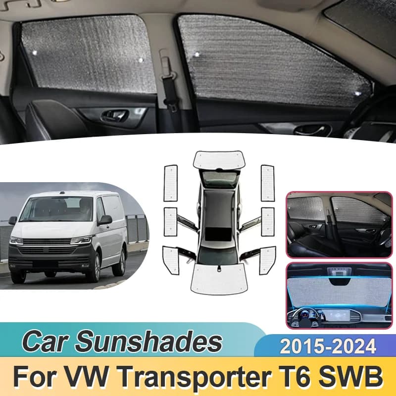 Parasole per Volkswagen VW Transporter Multivan T6 SWB 2015-2024, Protezione Anti-UV Completa per Parabrezza, Accessori Auto