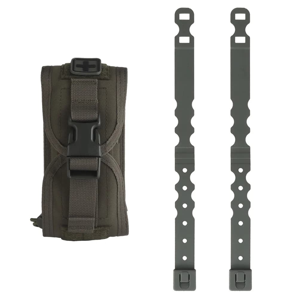 Custodia medica compatta tattica V2 con corda di accesso rapido Kit di pronto soccorso MOLLE per strumento di emergenza di sopravvivenza da campeggio per caccia all'aperto