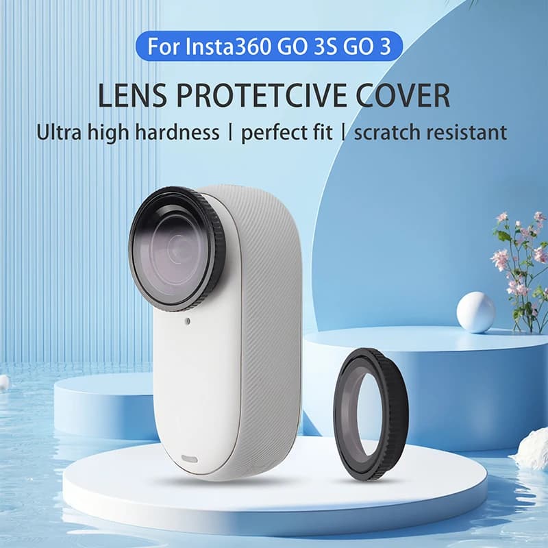 Protezioni per lenti per Insta360 GO 3S GO 3 Copertura protettiva per lenti in materiale di vetro Pratica protezione per lenti per accessori Insta360 GO 3S