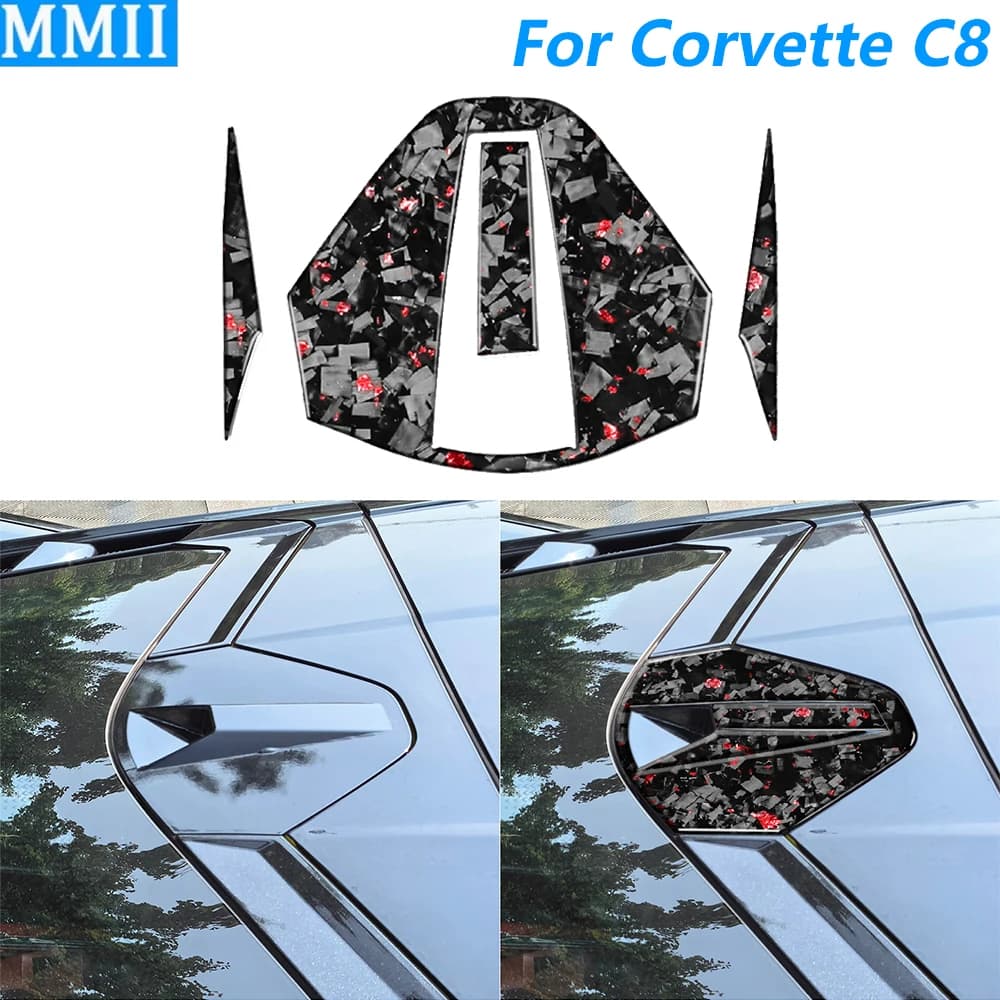 Per Chevrolet Corvette C8 2020-2025, Copertura del Pannello della Telecamera Posteriore in Fibra di Carbonio Forgiata, Accessori Auto, Adesivo Decorativo