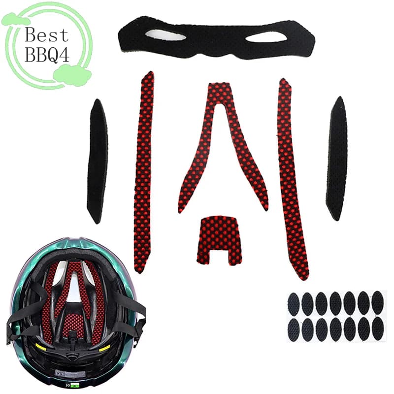 (BBQ4) Set da 21 Pezzi di Imbottitura Interna in Spugna per Casco da Bicicletta e Moto, Kit di Protezione con Cuscinetti in Schiuma