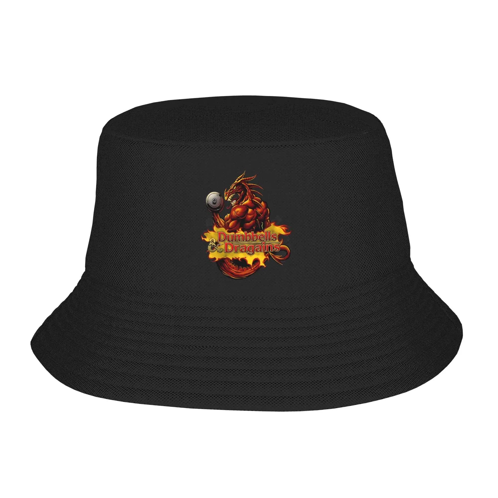 Teen Harajuku Dumbbells and Dragons Bucket Hats, Bob Hat for Travel, Lightweight