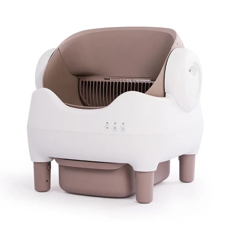 Smart Open-Top Extra Large Self-Cleaning Cat Litter Box, Fully Automatic Scooper, Anti-Splash Kitty Toilet for Indoor Cats