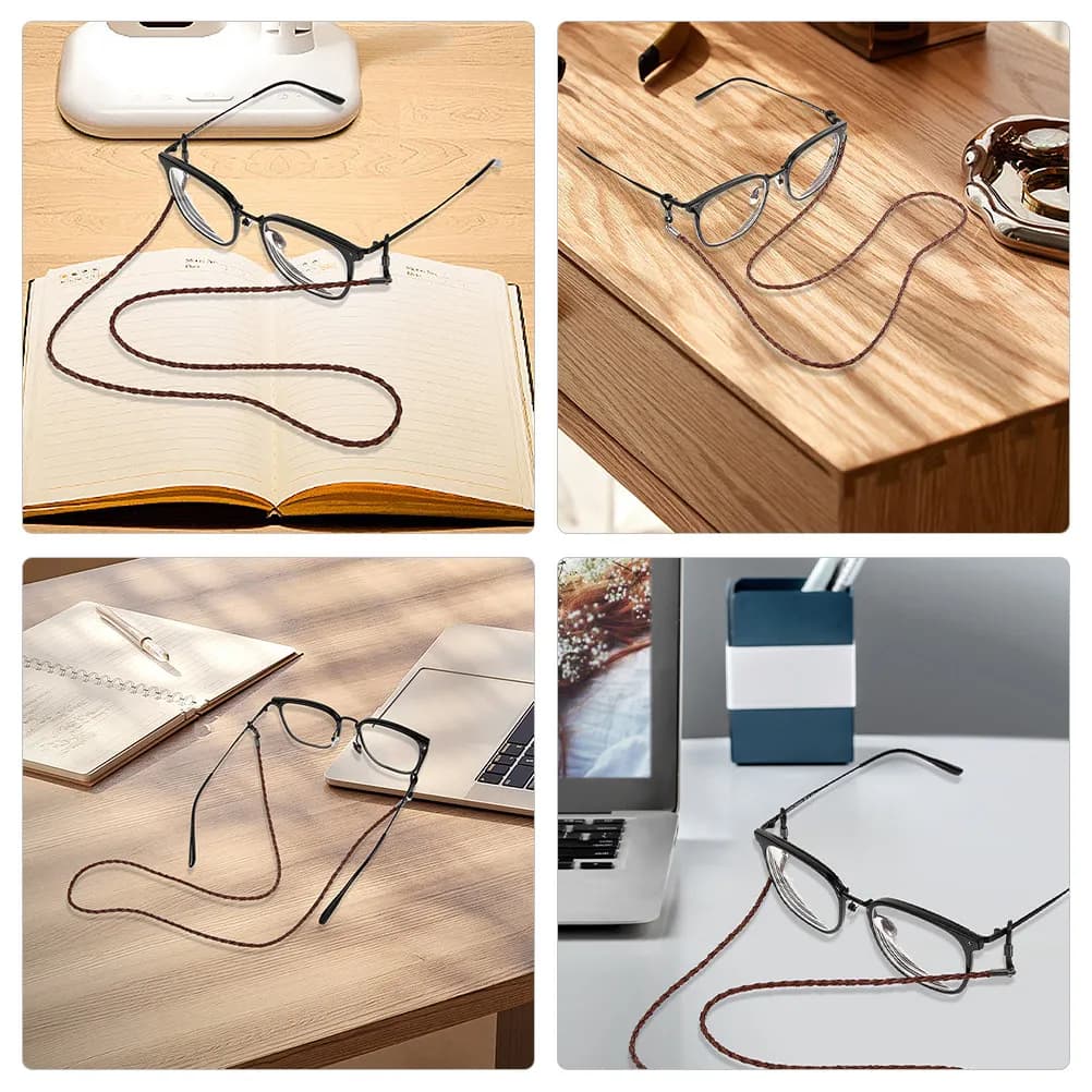 Set di 6 Cordini Antiscivolo per Occhiali, Supporto Classico per Occhiali da Vista e da Sole, Accessori per Occhiali