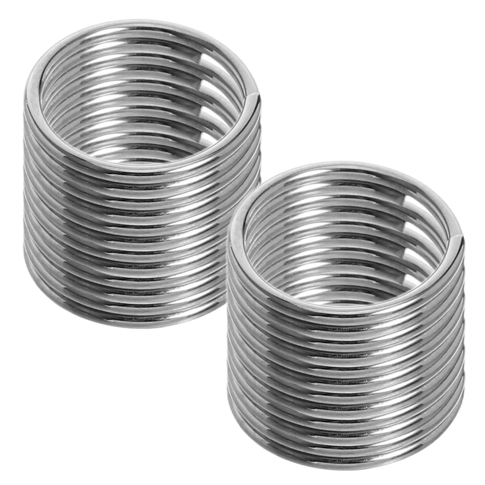 200 Pieces Open Stainless Steel Rings 10 mm with Double Hole, Keyring Rings for Keychain, DIY, Jewelry Creation, Auto Key Accessories, Resistant