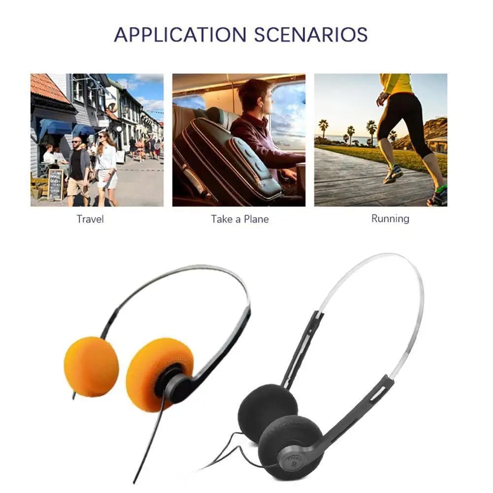 1pc Retro Nostalgic Headphones Vintage Wired Headphones Classic and comfortable Headphones for playing music with HiFi sound insulation
