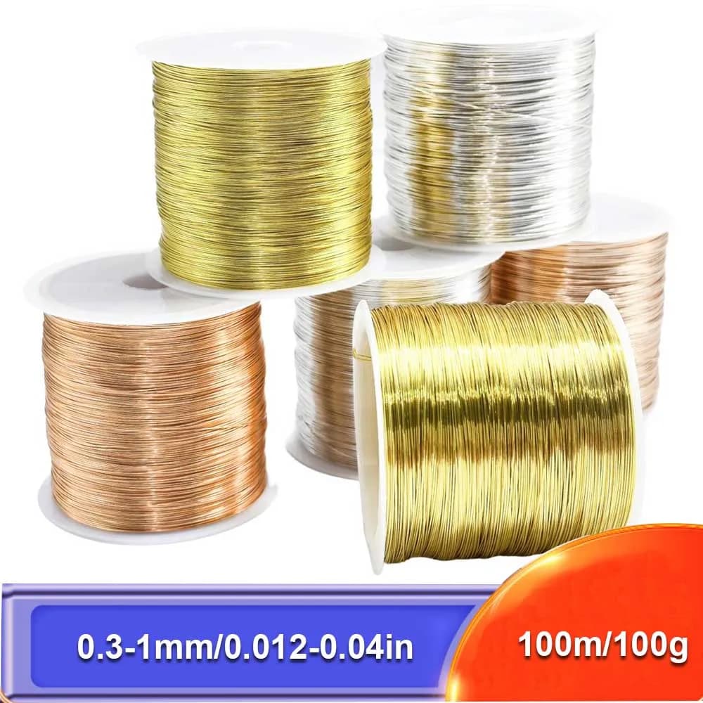 0.3-1.0mm Copper Wire for Jewelry 100 g/m Existing Buckle for Jewelry for Necklaces and Bracelets Supply for Craft Jewelry Creation