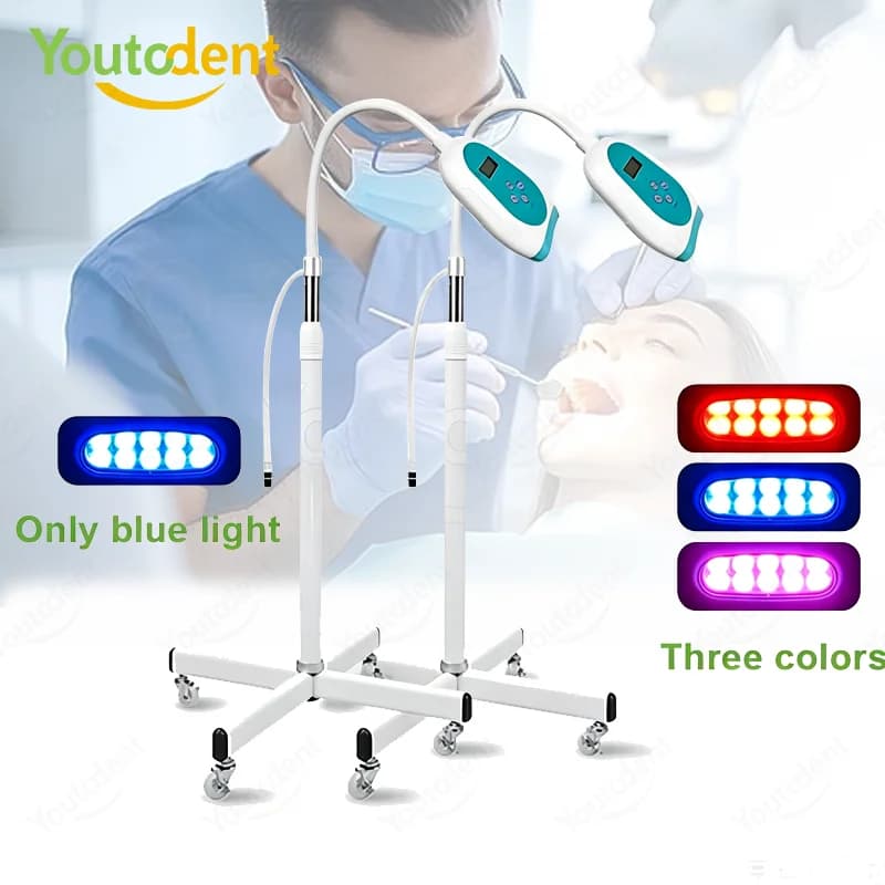 Macchina per Sbiancamento Dentale 50W con Schermo Touch, 3 Colori, Lampada a Luce Fredda, Dispositivo Acceleratore di Sbiancamento, 10 LED, Strumento Odontoiatrico