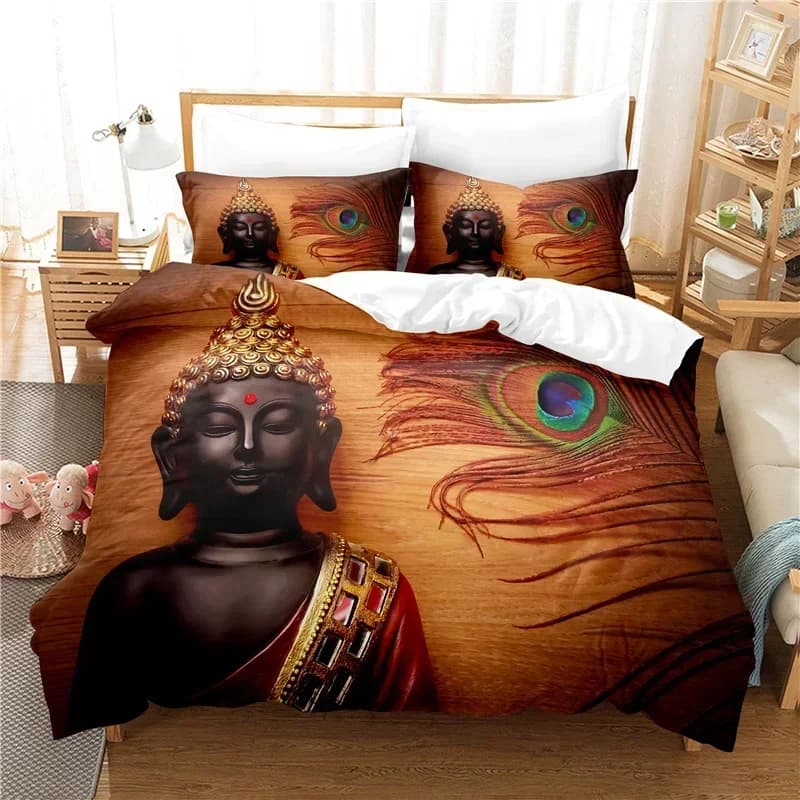 Statue of Buddha Comfortable headdress baby pillow pillow Federa Bed linen Decorating bedroom for children Textiles for the house