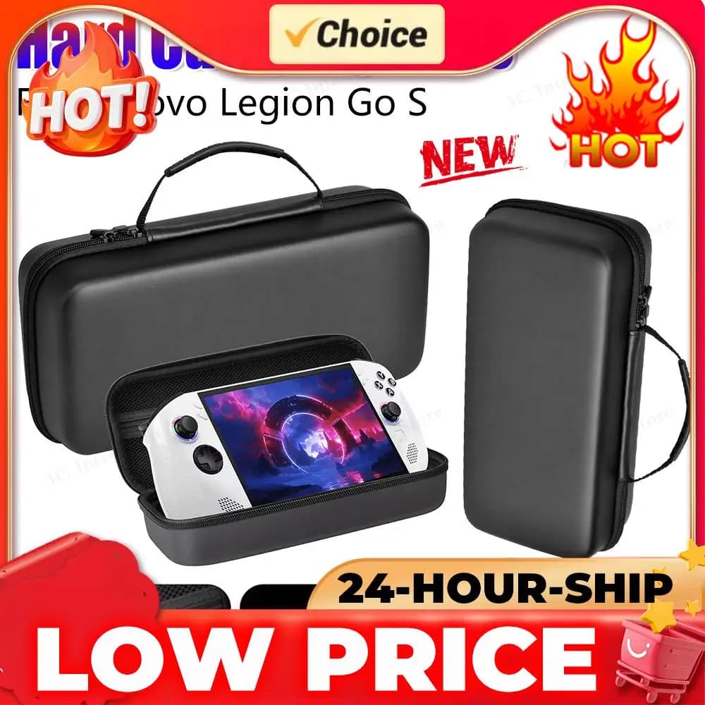 Borsa portaoggetti portatile con tasca in rete per la console di gioco portatile Lenovo Legion Go S, borsa da viaggio impermeabile con guscio rigido