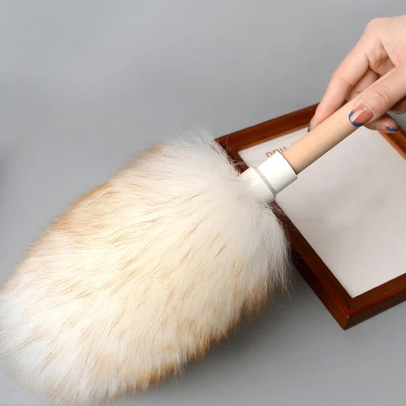 Spolverino di lana per la pulizia della casa spazzola per spolverare la polvere per la pulizia dell'auto polvere per spazzare la casa uso quotidiano strumenti per la casa lavabili e puliti