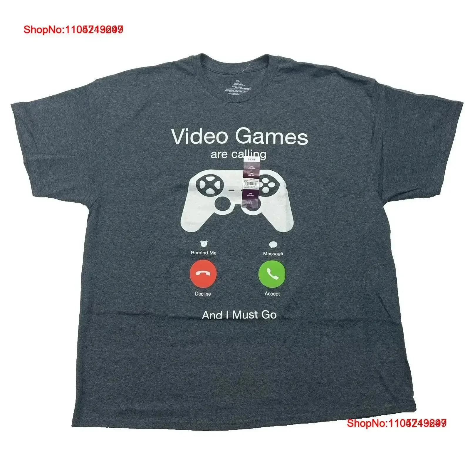 I videogiochi sta chiamando e devo andare T Shirt Grigia 2XL vintage Lavato moda Leggermente Confortevole homme Casual vintage Lavato