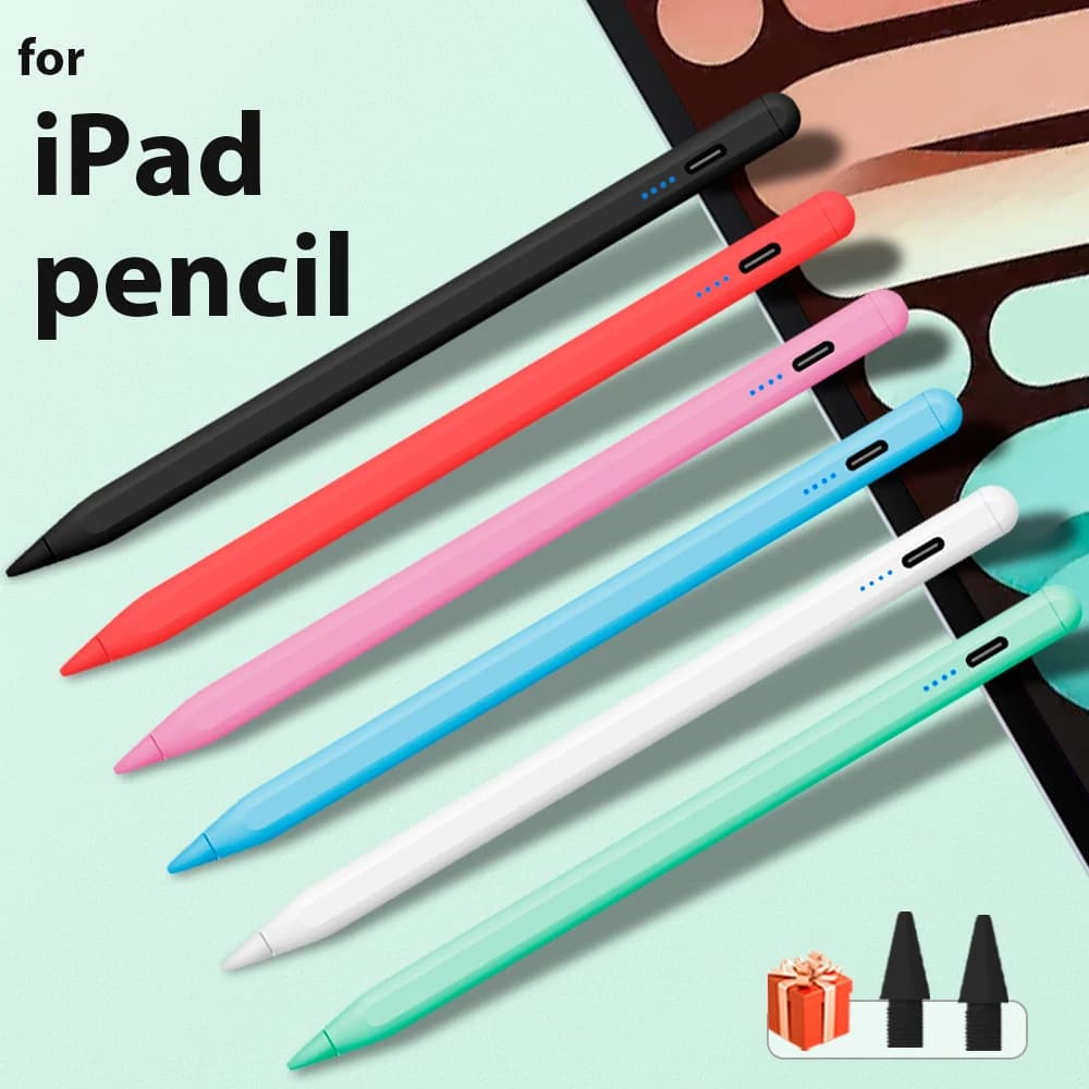 For Ipad Stylus Extra Long Standby Refuse Palm Magnetic Adsorption Apple Pencil Ipad Accessory For IPad 2018-2023 Pro Mini Air