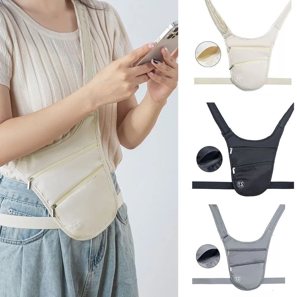 New Anti-theft Sports Waist Bag Big Capacity Multifunctional Invisible Belt Bag Travel Gym Money Belt
