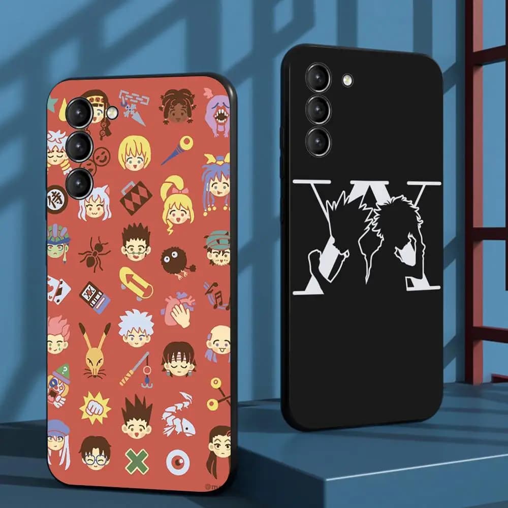 Hunters X Hunters Pop Anime design Custodia per telefono per Samsung Galaxy S25 S24 S23 S22 S21 S20 Plus Ultra Note20 Morbido nero