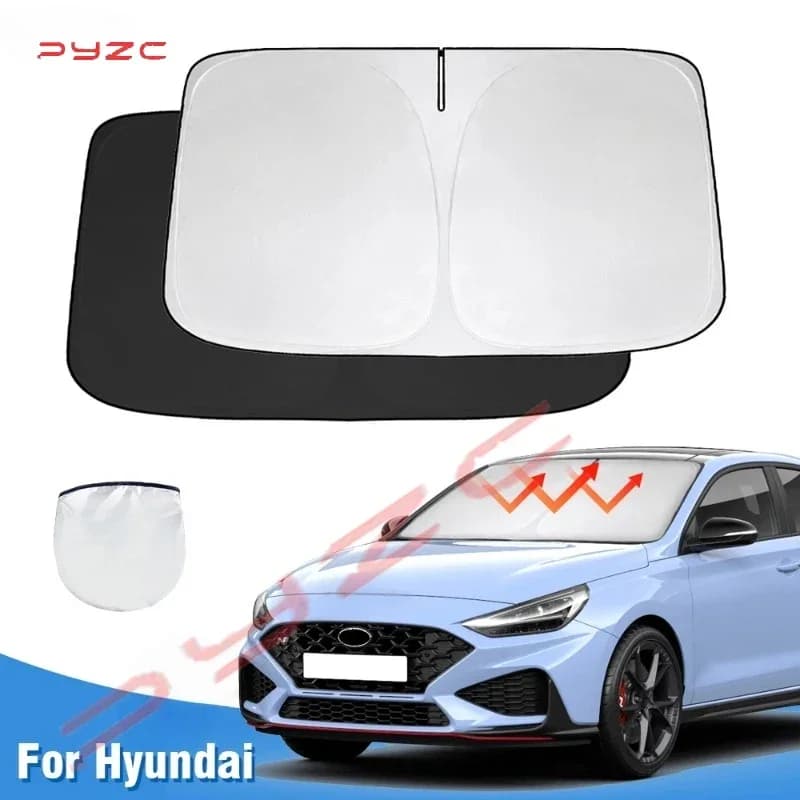 Windshield Sun Shade for Hyundai I30 FS GD PD Sunshade Window Sun Visor Protector Foldable Blocks UV Rays Keep Your Car Cooler