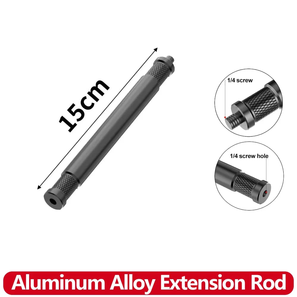 Asta di prolunga in lega di alluminio con adattatore da 1/4 di pollice per GoPro Hero 13 12 11 10 9 Max Insta360 X5 X4 X3 X2 Accessori per action camera