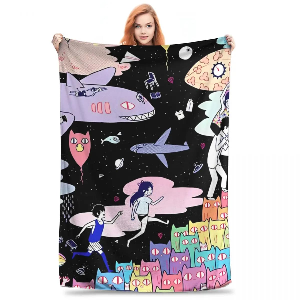 Omori Accessories Blanket Video Game Print Super Soft Cozy Throw Blankets for Sofa Multiple Sizes Bedding Throws